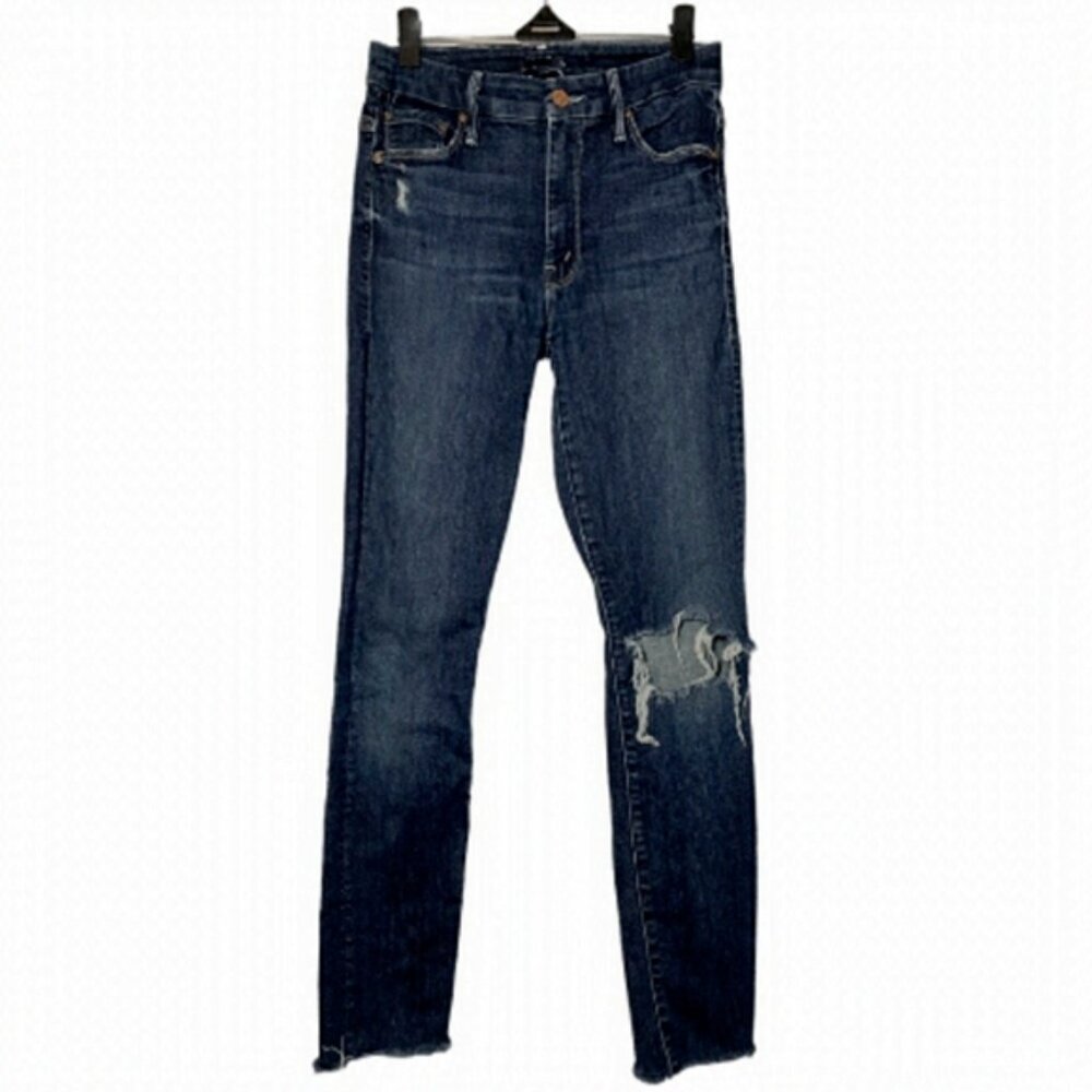 Mother high waisted looker ankle fray in cat attack size 25